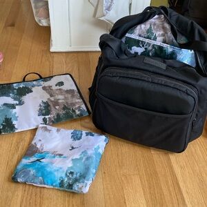 LL Bean diaper bag, black, great for twins or multiple kids!